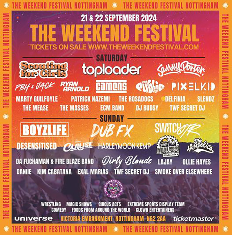 The Weekend Festival 2024 Nottingham