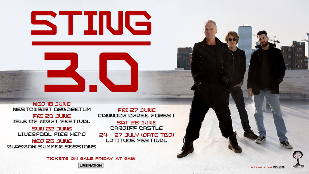 Sting Announces A Series Of Uk Outdoor And Festival Shows