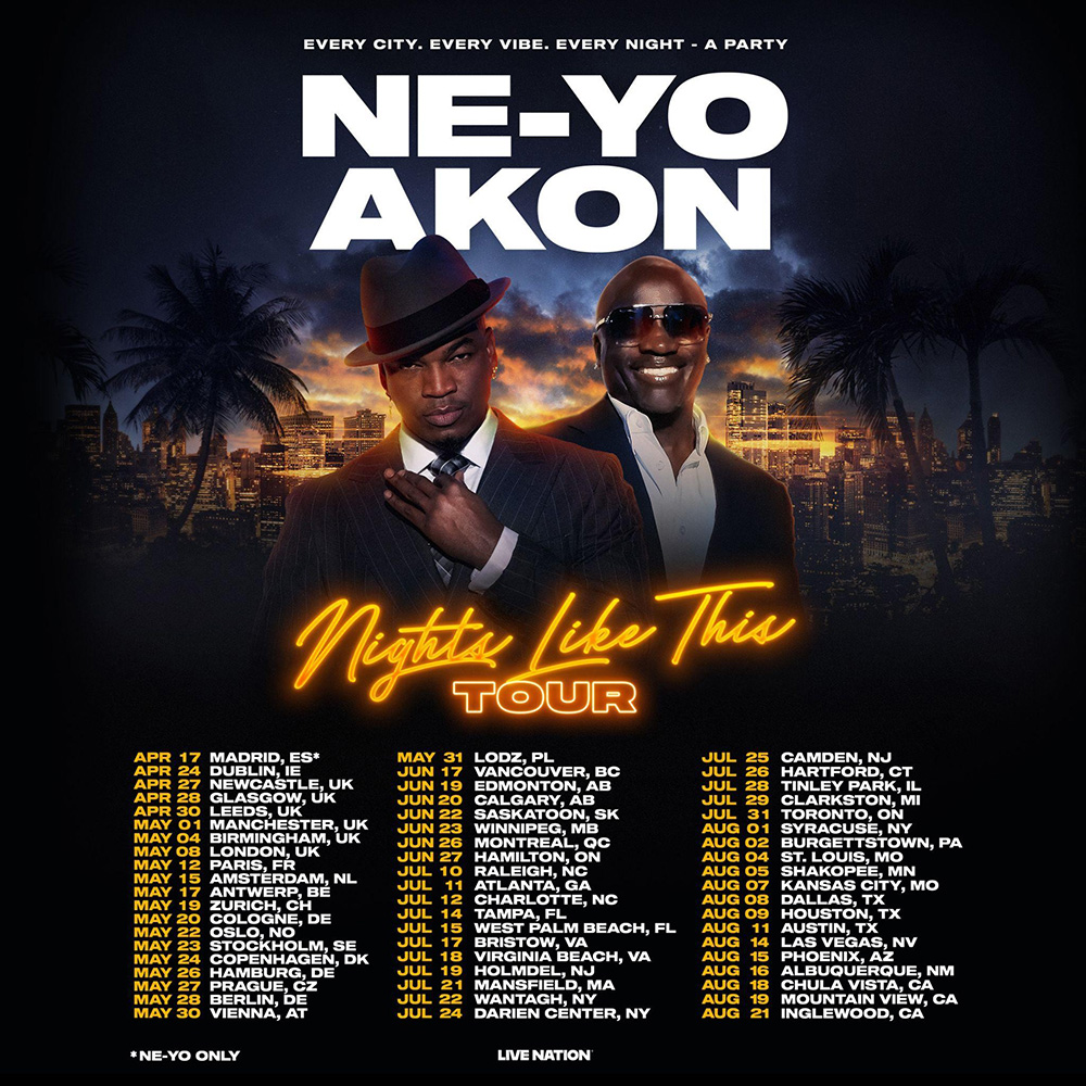 Ne-Yo & Akon Nights Like This” 2026 Global Tour
