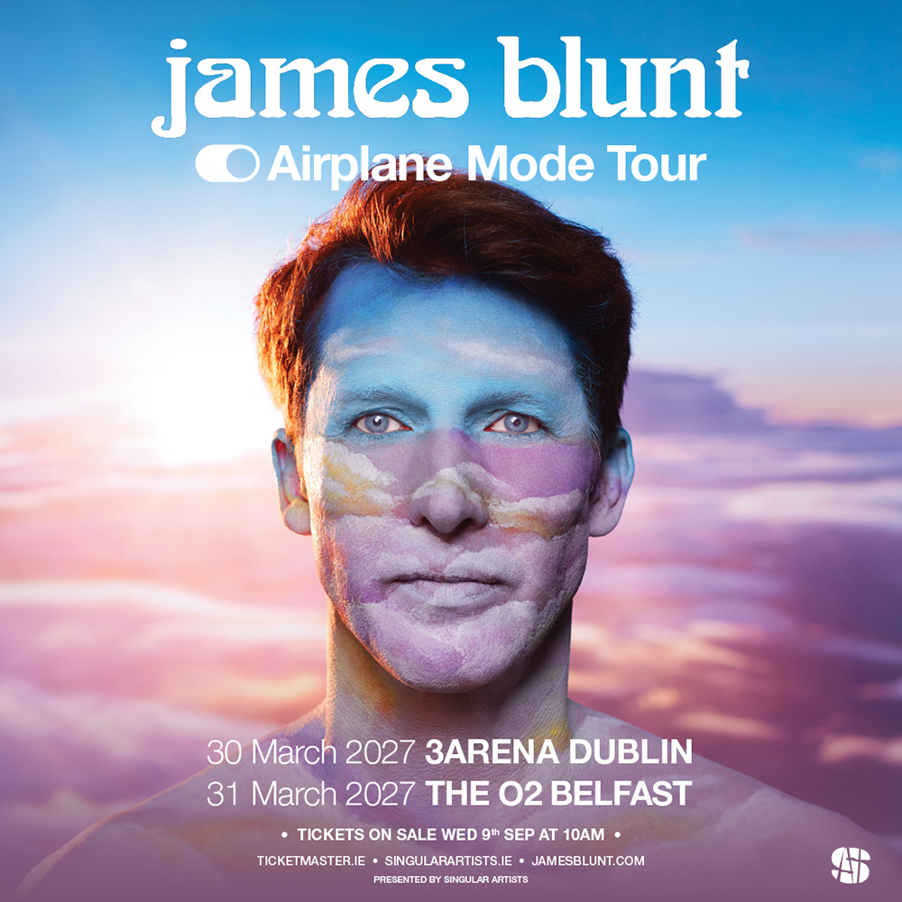 JAMES BLUNT - Announces two Irish shows for 2027