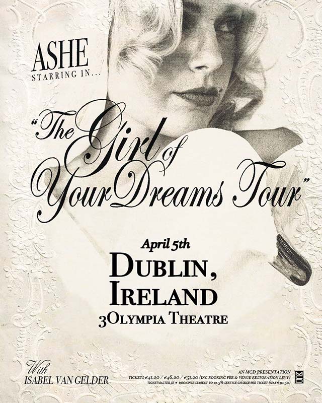 ASHE Announces 3Olympia Dublin Headline Show With Isabel van Gelder